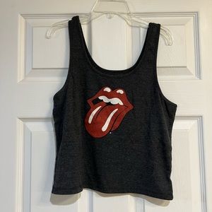 American Eagle Rolling Stones Cropped Tank